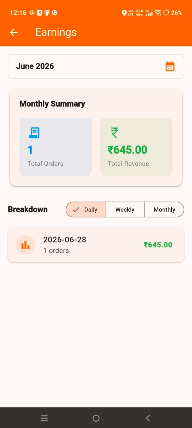 Earnings Dashboard
