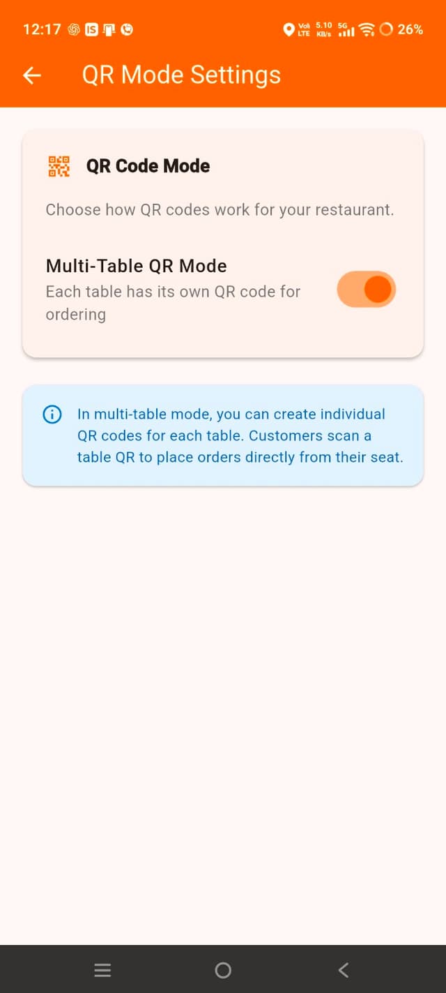 QR Mode Settings